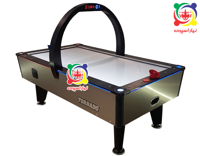 میز ایرهاکی مدل A۳ هایگلاس نقره ای شهربازی 8فوت نیار اسپرت